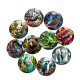 20MM 10Pcs/lot animal Print glass snap button charms