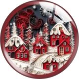 20MM 10pcs/lot Christmas Cartoon  glass snap button charms