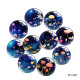 20MM 10pcs/lot Botany Cartoon  glass snap button charms