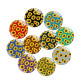 20MM 10Pcs/lot  sunflower Print glass snaps buttons  DIY jewelry