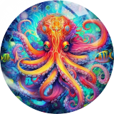20MM 10Pcs/lot marine organism Print glass snap button charms