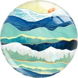 20MM 10Pcs/lot views star moon glass snap button charms