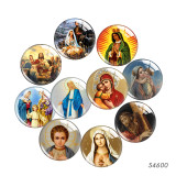 20MM 10pcs/lot Jesus glass snap button charms