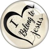 20MM 10pcs/lot The Cross of Jesus Cartoon  glass snap button charms