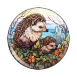 20MM 10pcs/lot animal Print glass snap button charms