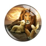 20MM 10pcs/lot animal Print glass snap button charms
