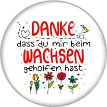 20MM 10pcs/lot Danke wachsen glass snap button charms