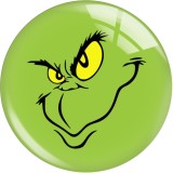 20MM 10Pcs/lot Christmas The grinch snowflake Print glass snaps buttons  DIY jewelry