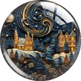 20MM 10pcs/lot Christmas Cartoon  glass snap button charms