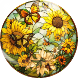 20MM 10Pcs/lot botany Print glass snap button charms