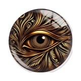 20MM 10pcs/lot eye Print glass snap button charms