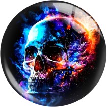 20MM 10pcs/lot Halloween  Art  skull Print glass snap button charms