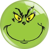 20MM 10Pcs/lot Christmas The grinch snowflake Print glass snaps buttons  DIY jewelry