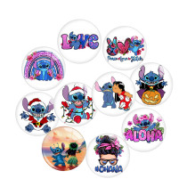 20MM 10Pcs/lot Stitch glass snap button charms