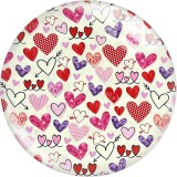 20MM 10Pcs/lot  love flower Print glass snaps buttons  DIY jewelry