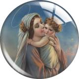 20MM 10pcs/lot Jesus glass snap button charms