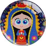 20MM 10Pcs/lot Cartoon girl  Russian dolls  Print glass snap button charms