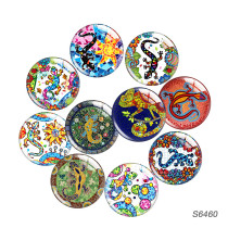 20MM 10pcs/lot Colorful gecko glass snap button charms
