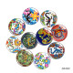20MM 10pcs/lot Colorful gecko glass snap button charms