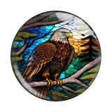 20MM 10pcs/lot animal Print glass snap button charms