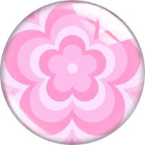 20MM 10pcs/lot Colorful flowers glass snap button charms