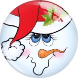 20MM 10Pcs/lot Christmas The grinch snowflake Print glass snaps buttons  DIY jewelry