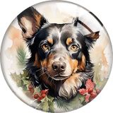 20MM 10pcs/lot Christmas Cartoon  glass snap button charms