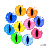 20MM 10pcs/lot Colorful eyes glass snap button charms