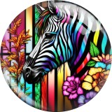 20MM 10Pcs/lot  animal Print glass snaps buttons  DIY jewelry