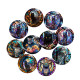 20MM 10Pcs/lot Cat Print glass snap button charms