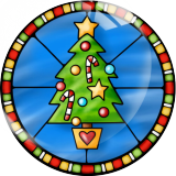 20MM 10Pcs/lot Christmas Print glass snap button charms