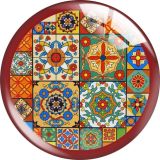 20MM 10pcs/lot Colorful patterns glass snap button charms