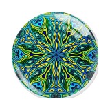 20MM 10pcs/lot Mandala Retro colored patterns Print glass snap button charms