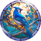 20MM 10Pcs/lot rosefinch Print glass snap button charms