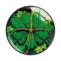 20MM 10pcs/lot Easter Bunny Clover Print glass snap button charms
