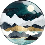 20MM 10Pcs/lot views star moon glass snap button charms