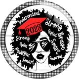 20MM 10Pcs/lot festival Print glass snaps buttons  DIY jewelry