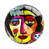 20MM 10pcs/lot Famous paintings Art lady Print glass snap button charms