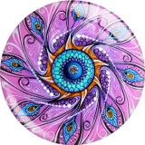 20MM 10Pcs/lot design Print glass snap button charms