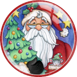 20MM 10Pcs/lot Christmas Print glass snap button charms