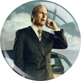 20MM 10Pcs/lot Classic Movie Better Call Saul Print glass snaps buttons  DIY jewelry