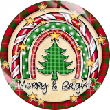 20MM 10Pcs/lot Christmas Print glass snap button charms