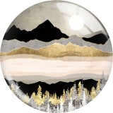 20MM 10Pcs/lot views star moon glass snap button charms