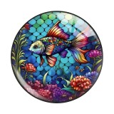 20MM 10pcs/lot animal Print glass snap button charms