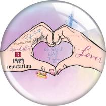 20MM 10pcs/lot I love Taylor Swift glass snap button charms
