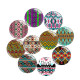 20MM 10Pcs/lot design Print glass snap button charms