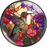 20MM 10Pcs/lot animal Print glass snaps buttons  DIY jewelry