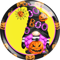 20MM 10Pcs/lot Halloween Print glass snap button charms