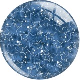 20MM 10Pcs/lot Baseball Starry Sky Print glass snaps buttons  DIY jewelry