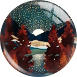 20MM 10Pcs/lot views star moon glass snap button charms